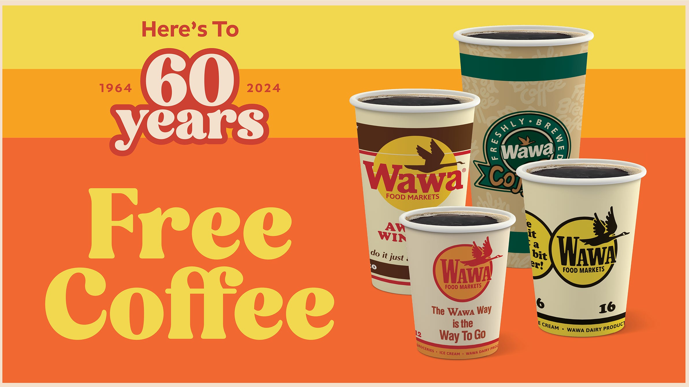 Wawa's 60th Birthday Bash - Free Coffee for All!