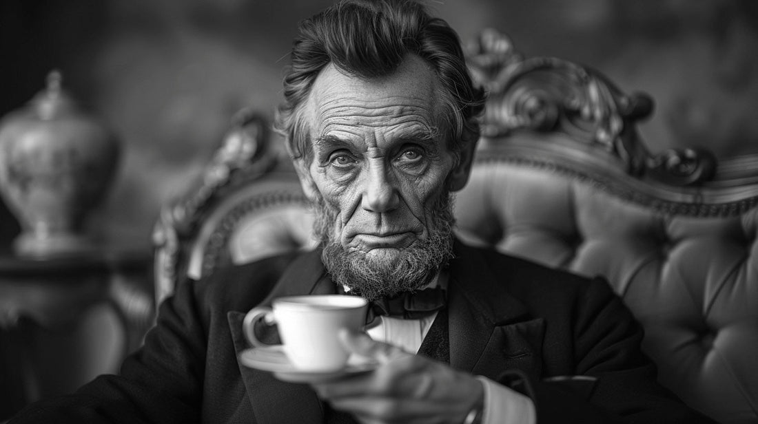 Abraham Lincoln Drinking Coffee