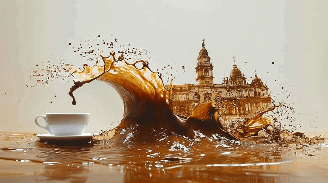 Artwork with coffee spills
