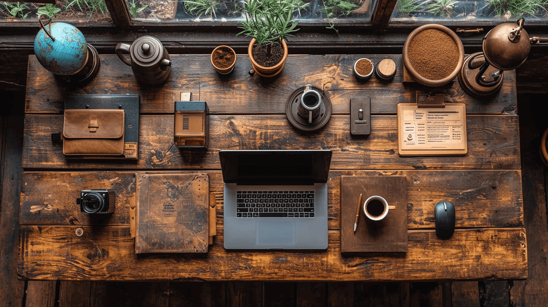 Well organized research desk